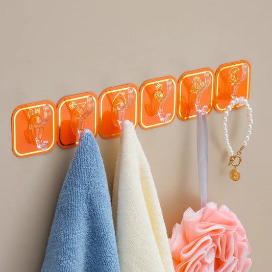 Acrylic Waterproof Self Adhesive 6 Hooks Strip